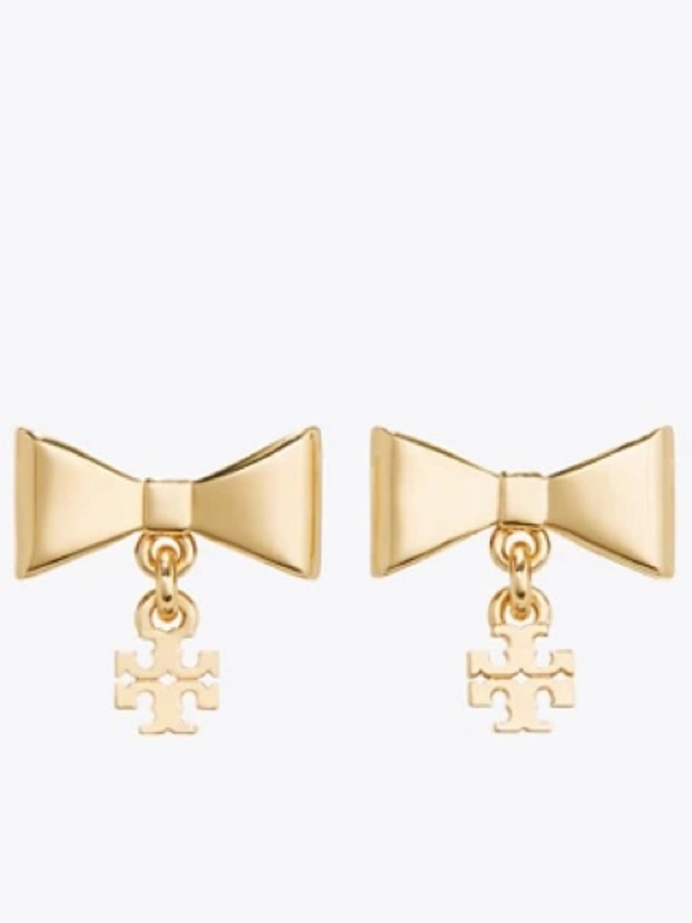 TORY BURCH ⭐️ CURIOUSITY SMALL GOLD BOW EARRINGS 🎀